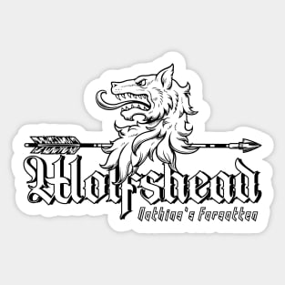 Wolf's head, nothing's forgotten Sticker